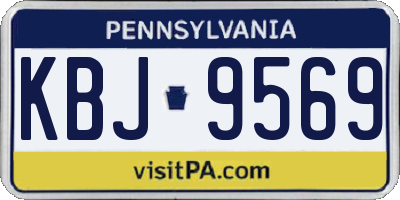 PA license plate KBJ9569