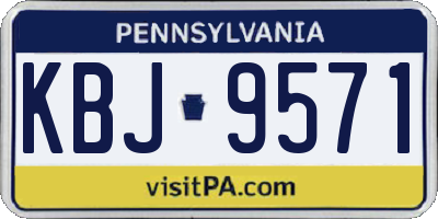 PA license plate KBJ9571