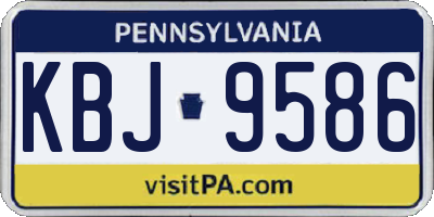 PA license plate KBJ9586