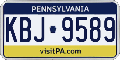 PA license plate KBJ9589