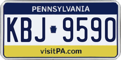 PA license plate KBJ9590