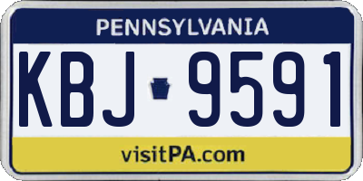 PA license plate KBJ9591
