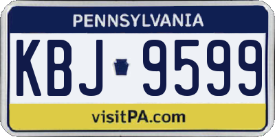 PA license plate KBJ9599