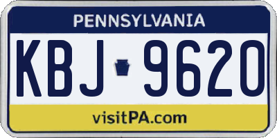 PA license plate KBJ9620