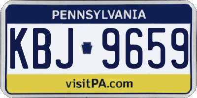 PA license plate KBJ9659