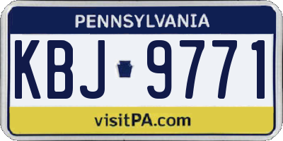 PA license plate KBJ9771