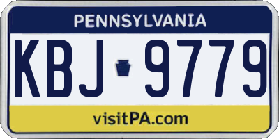PA license plate KBJ9779