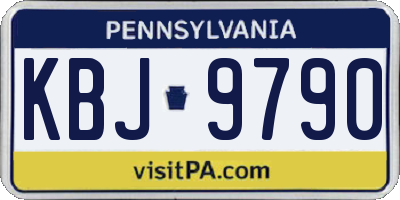 PA license plate KBJ9790
