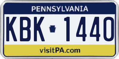 PA license plate KBK1440