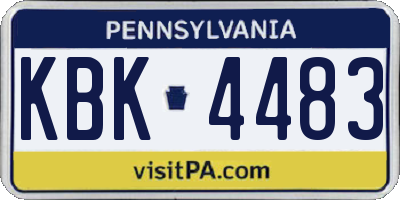PA license plate KBK4483