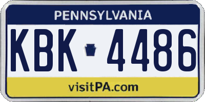PA license plate KBK4486