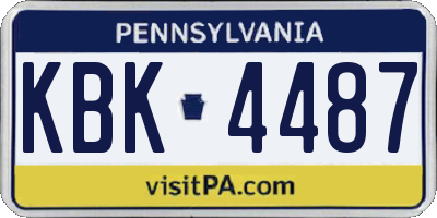 PA license plate KBK4487