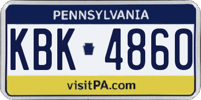 PA license plate KBK4860