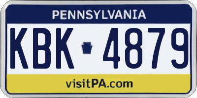 PA license plate KBK4879