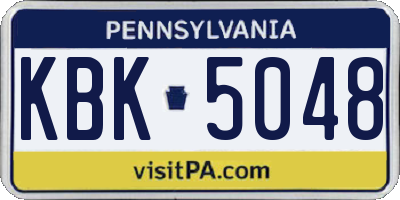 PA license plate KBK5048