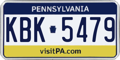 PA license plate KBK5479