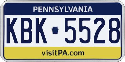 PA license plate KBK5528