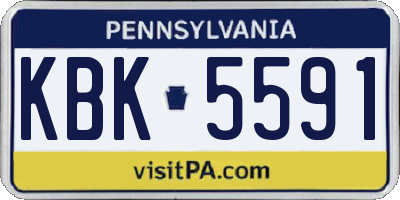 PA license plate KBK5591