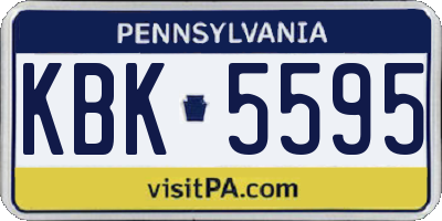 PA license plate KBK5595