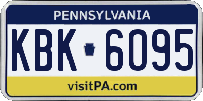 PA license plate KBK6095