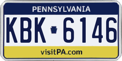 PA license plate KBK6146