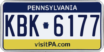 PA license plate KBK6177