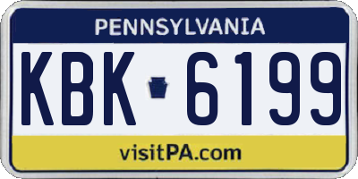 PA license plate KBK6199