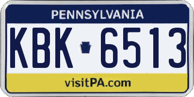 PA license plate KBK6513
