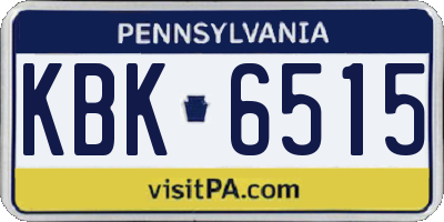 PA license plate KBK6515