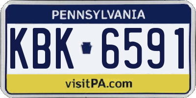 PA license plate KBK6591
