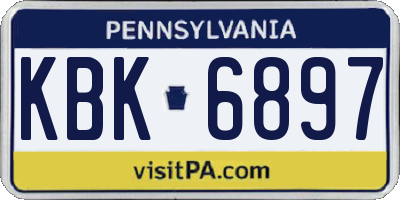 PA license plate KBK6897