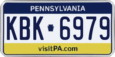 PA license plate KBK6979