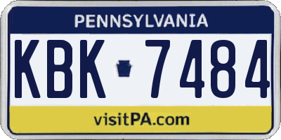 PA license plate KBK7484