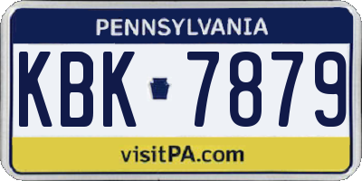 PA license plate KBK7879