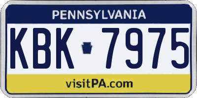 PA license plate KBK7975
