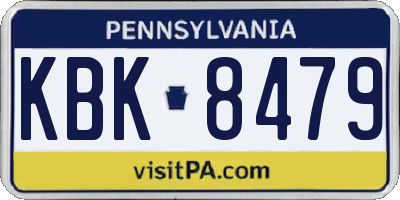 PA license plate KBK8479