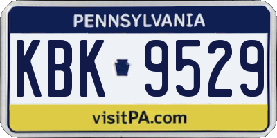 PA license plate KBK9529