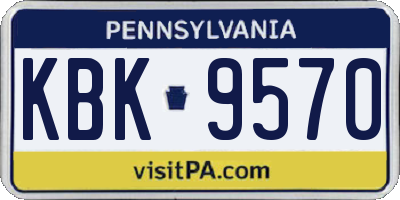 PA license plate KBK9570