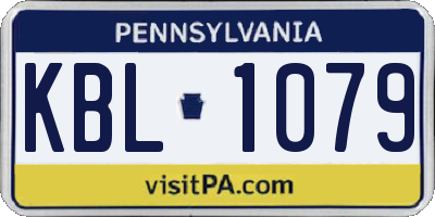PA license plate KBL1079