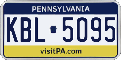 PA license plate KBL5095