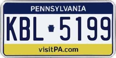 PA license plate KBL5199