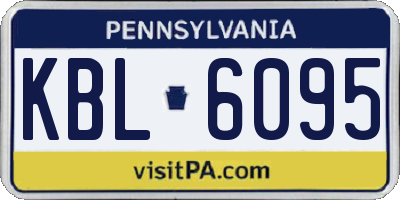 PA license plate KBL6095