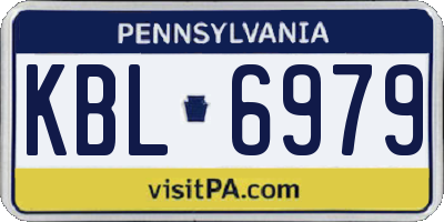 PA license plate KBL6979