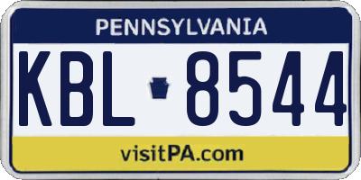 PA license plate KBL8544