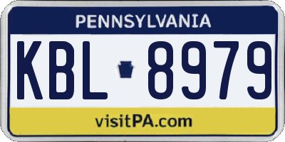 PA license plate KBL8979