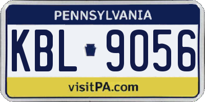 PA license plate KBL9056