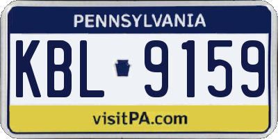 PA license plate KBL9159