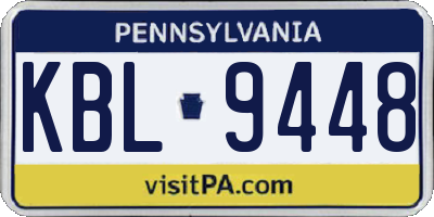 PA license plate KBL9448