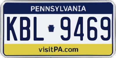 PA license plate KBL9469