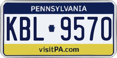 PA license plate KBL9570